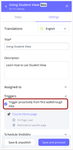 Walkthrough Triggers Setting