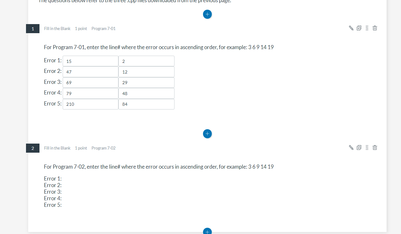 More errors with New Quizzes Fill in the Blank que