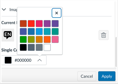 Single Color Image Color Options