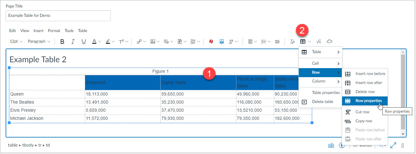 Table Accessibility in Canvas - Instructure Community - 277208
