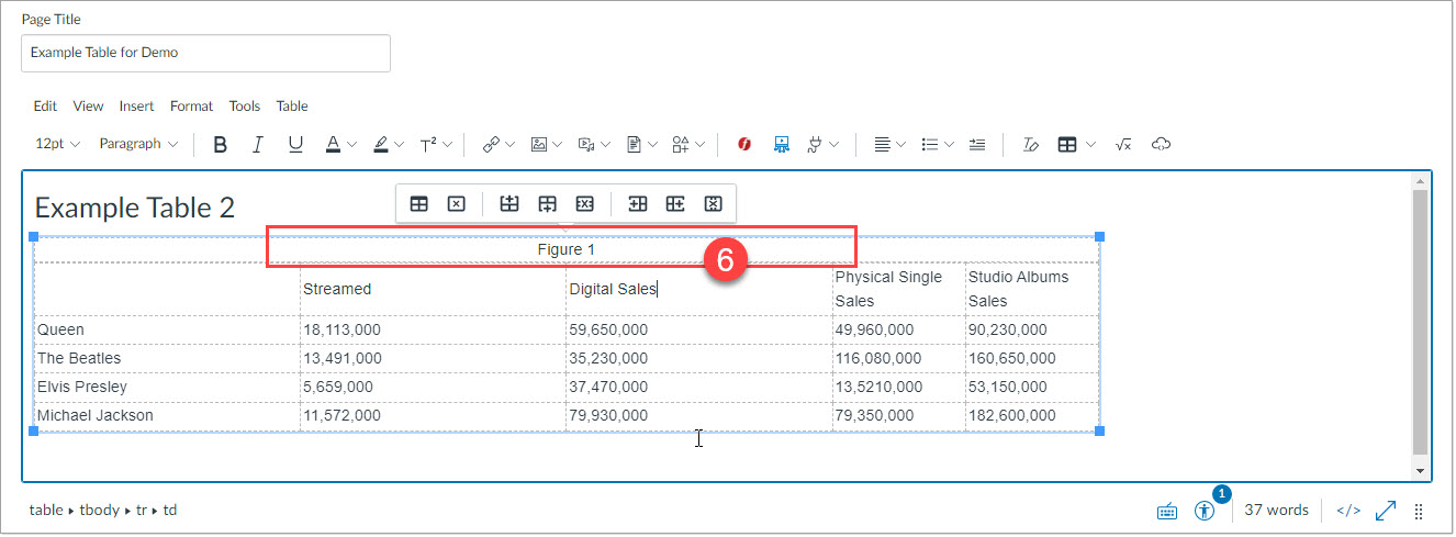 Table Accessibility in Canvas - Instructure Community - 277208