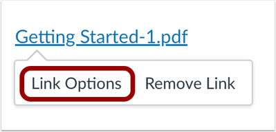 Upload Document Link Options