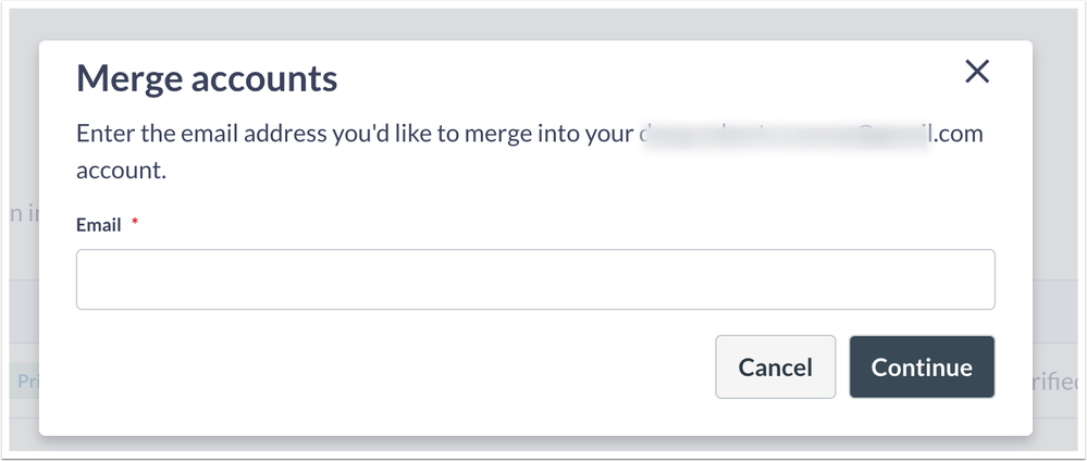 Merge Account Email Field