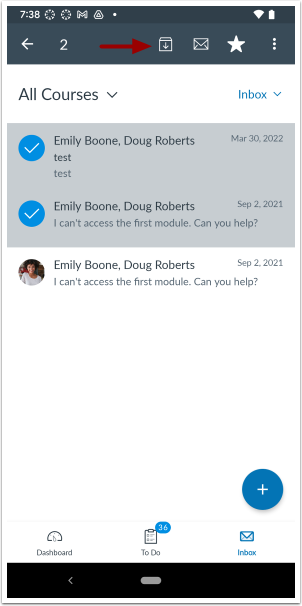 Inbox Bulk Toolbar