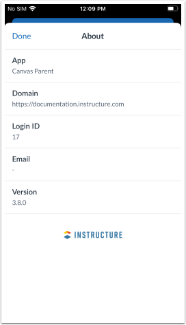 Parent Settings About Page