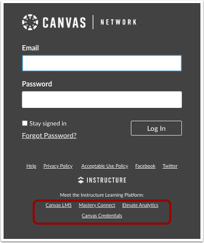 Canvas Login Page Learning Platform Links