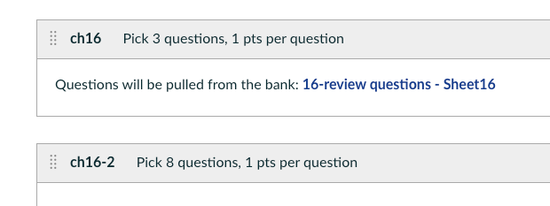 Two question groups in one quiz