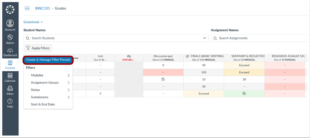 Create and Manage Filter Presets Link