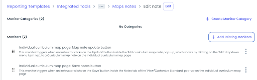 Save notes button monitor is moved under ‘Edit note’ category