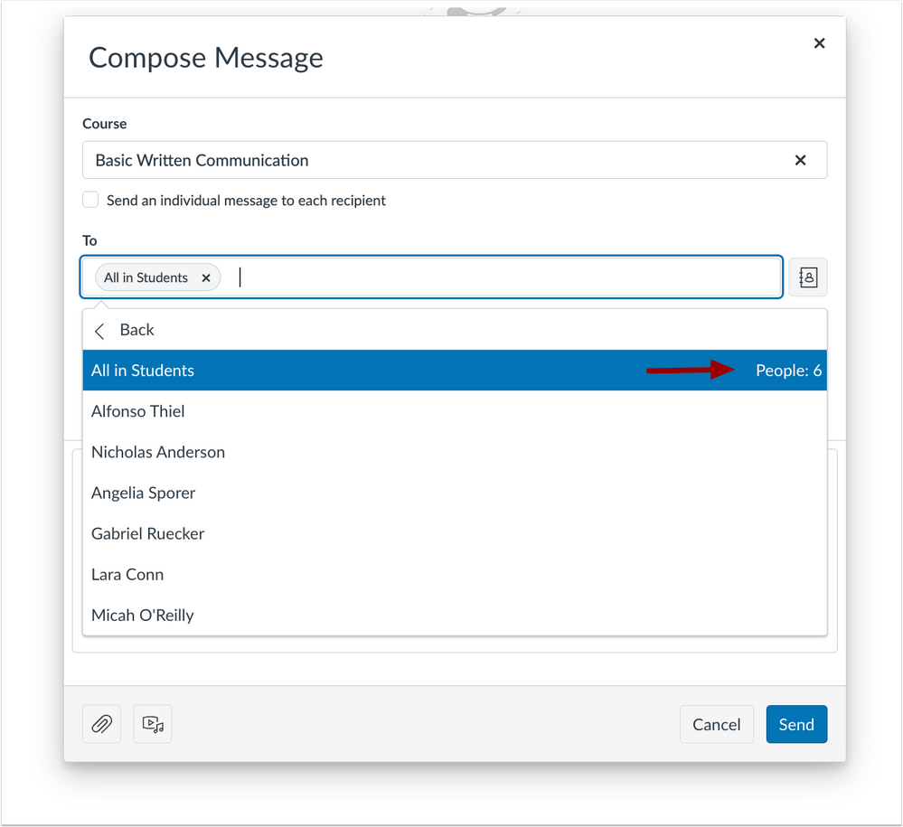 Inbox Compose Message To Field
