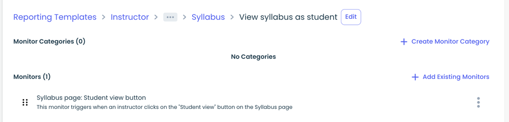 New Category added in Instructor report for view syllabus student view: