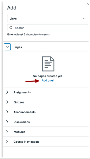 RCE Add Course Link Modal