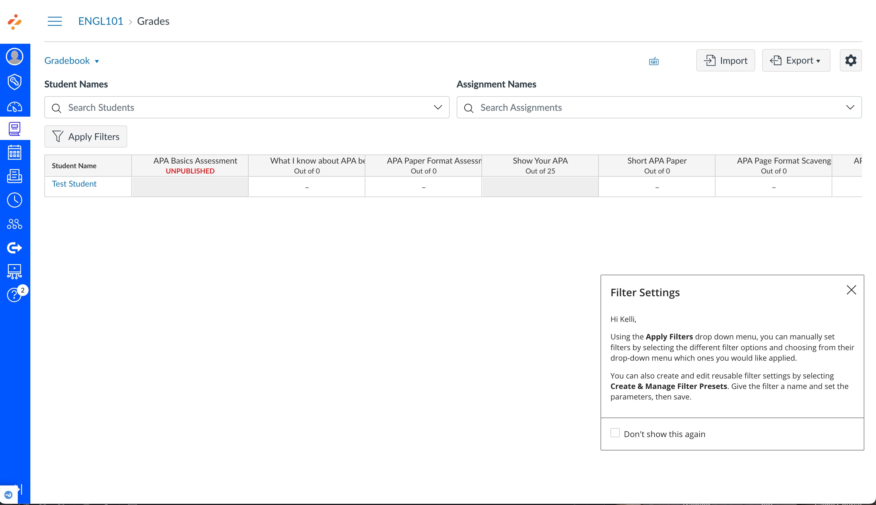 Promoting Enhanced Gradebook Filters: Instructors - Instructure ...