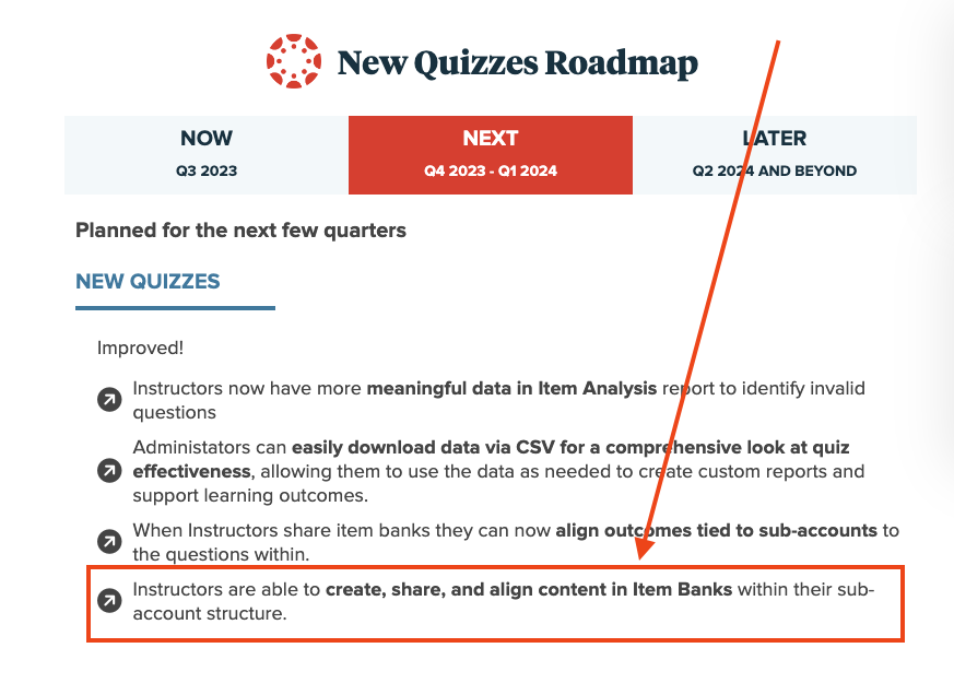 New Quizzes API Planned Roadmap Instructure Community 504075