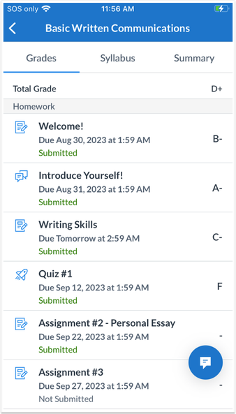 Grades Qualitative View