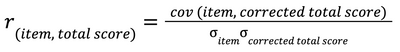 Corrected Item-total Correlation Coefficient Formula
