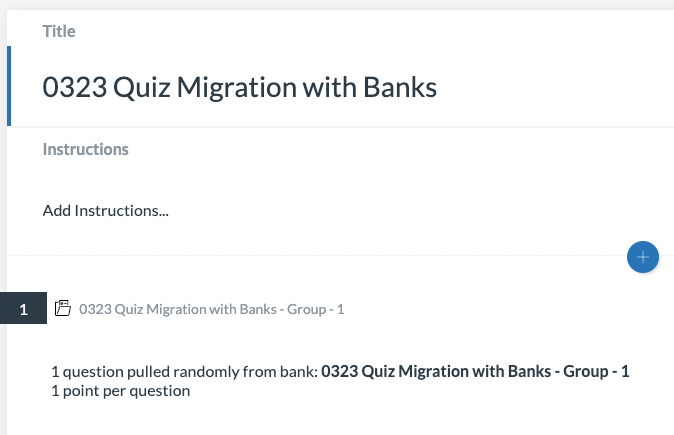 Migrated Inline Question Group as new Item Bank