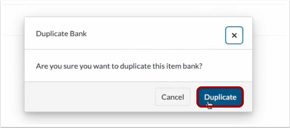 Duplicate Bank Confirmation Modal