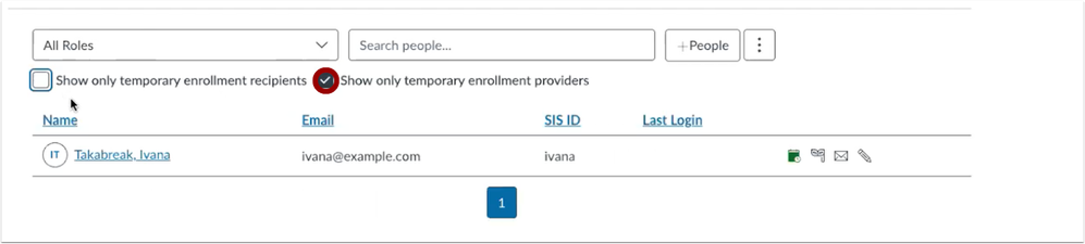 Show Only Temporary Enrollment Provider Filter Checkbox