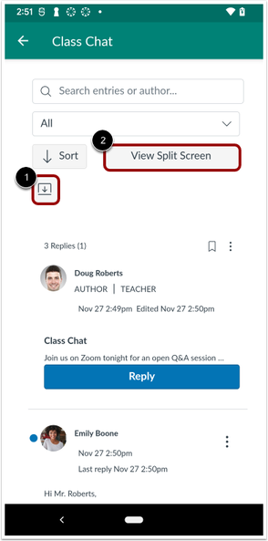 Announcement Expand/Collapse Thread and VIew Split View Buttons