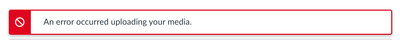 Error uploading media