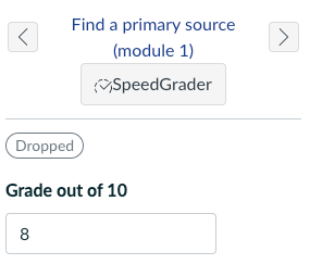 Grade tray with "dropped" pill