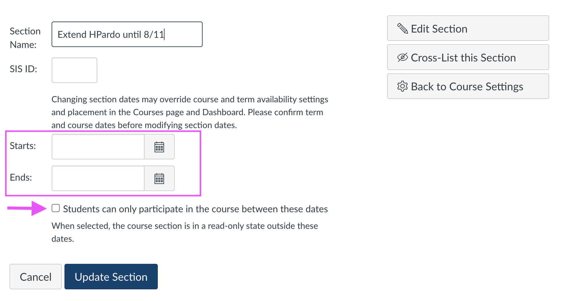 How to Extend Course Access for One Student (Admin... - Instructure ...