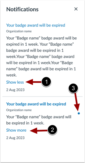 User Notification Tray