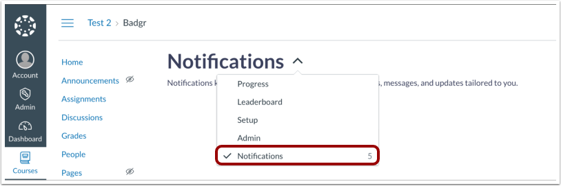 Credentials LTI Notification Link
