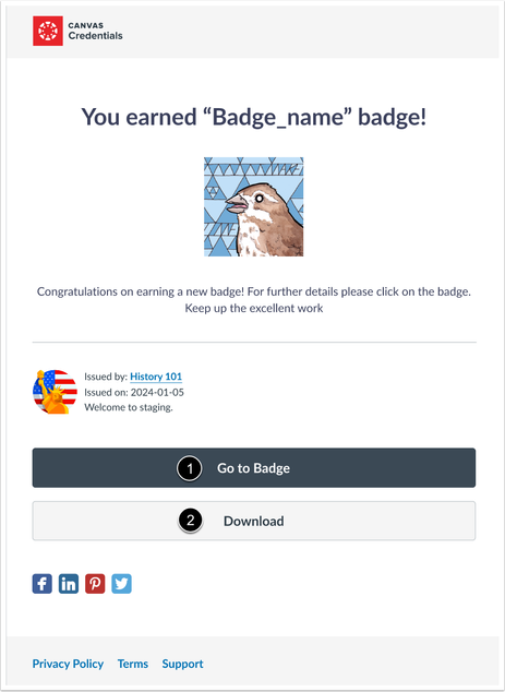Email Badge Notification