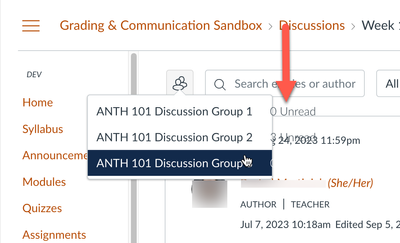 Unread count in group discussions is difficult to read when the group's name is longer
