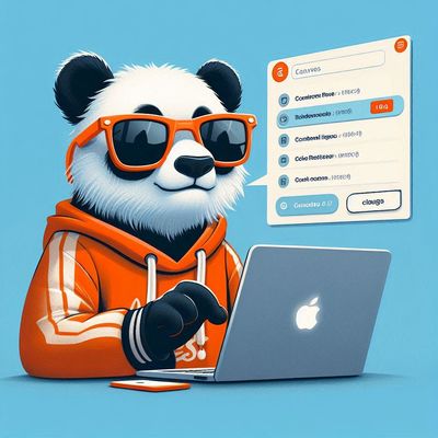 Image of Panda creating an in-app message