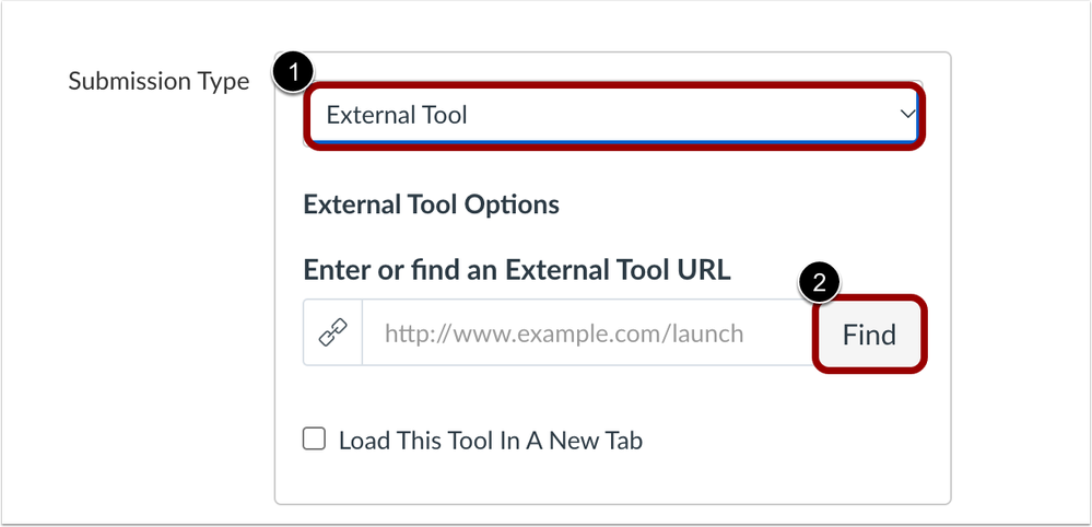 Add External Tool Submission Type in Assignment