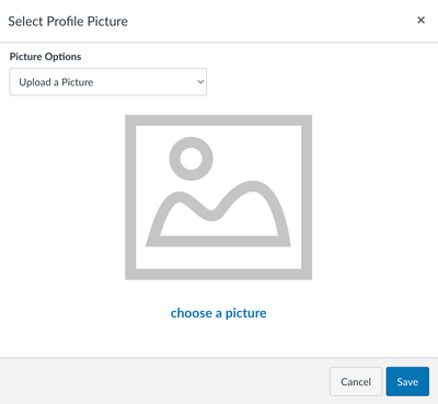 Select Profile Picture Modal