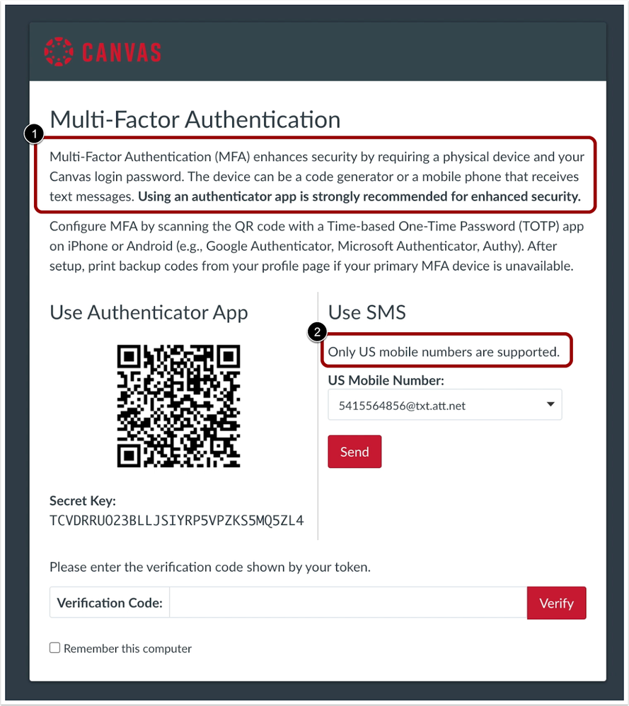 US User Multi-Factor Authentication Modal