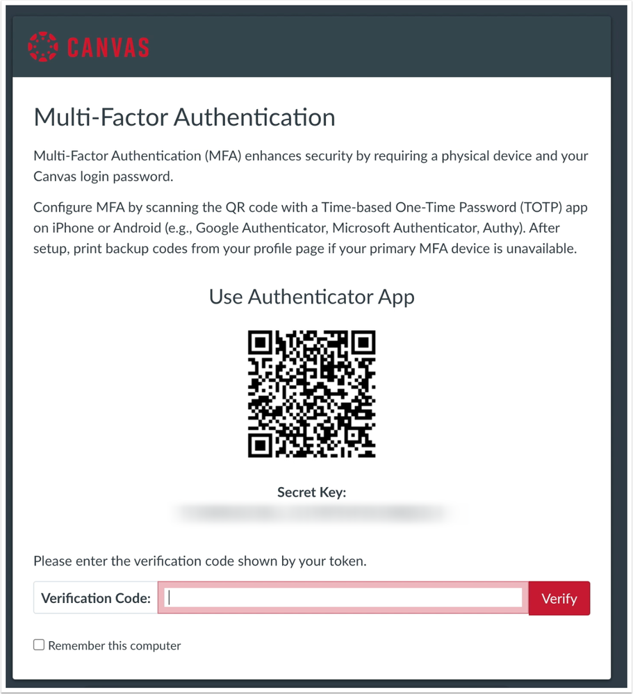 International User Multi-Factor-Authentication Modal