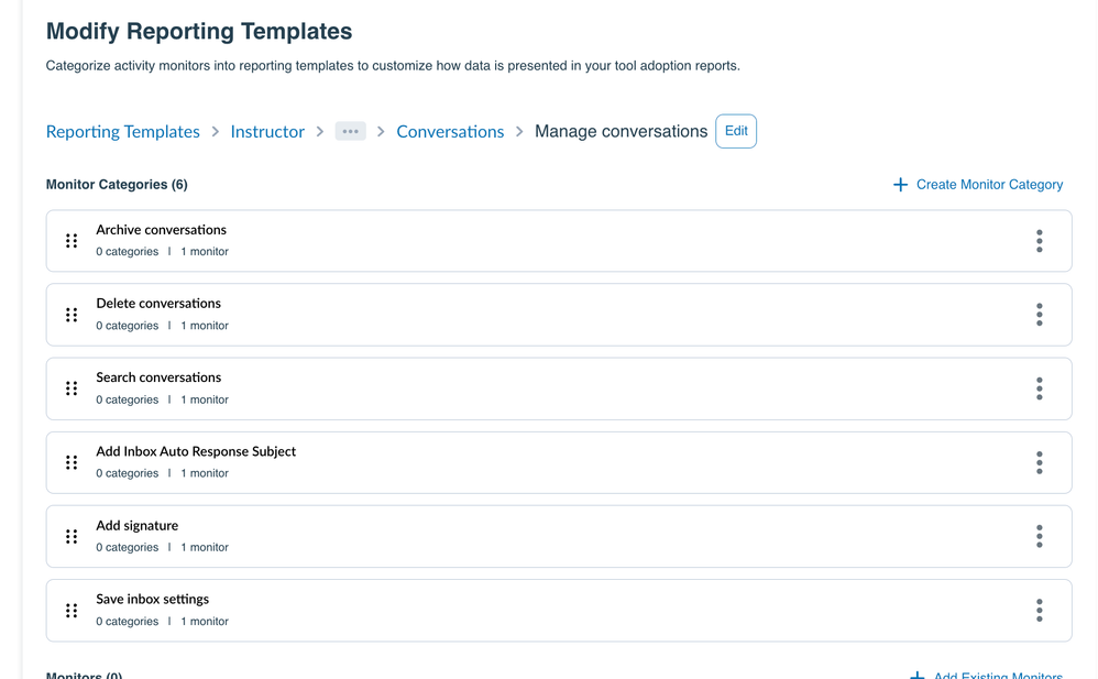 Reporting Templates: Conversations - Manage Conversations