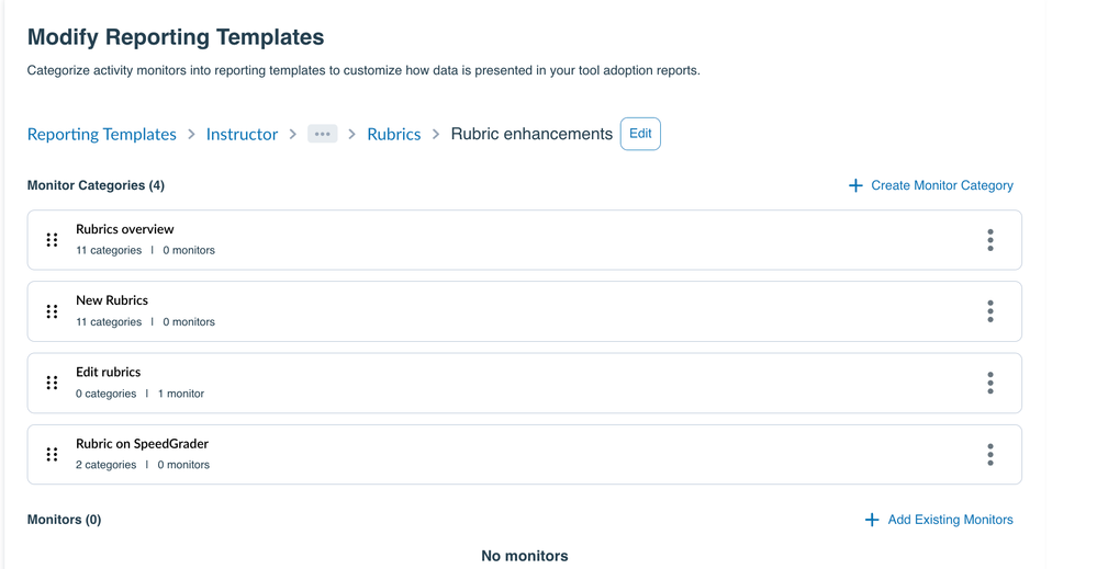 Reporting Templates: Rubrics - Rubric Enhancements