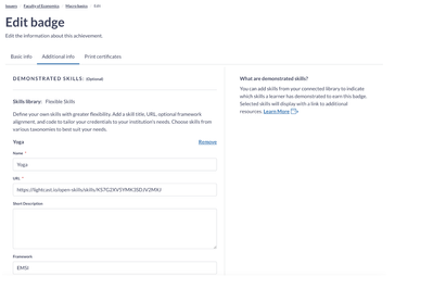 Edit Badge aligned to the Flexible Skills taxonomy