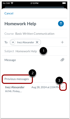 Reply Message Interface