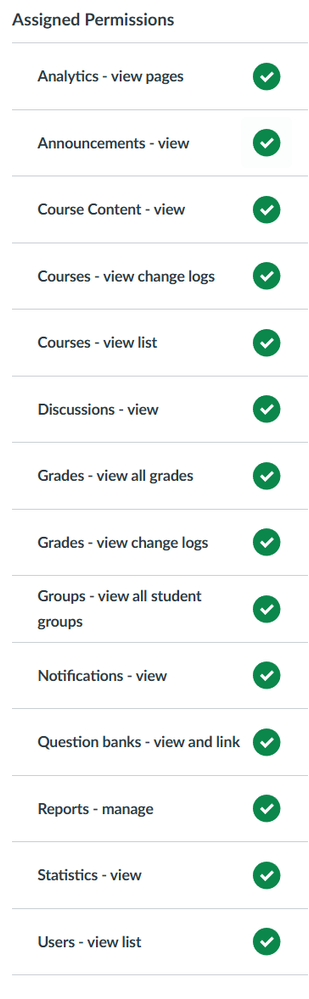 assigned permissions - account role to read but not edit