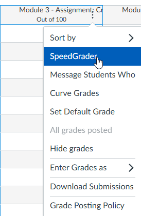 SpeedGrader Link