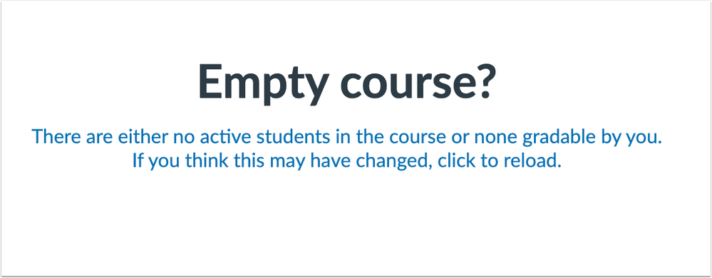 Empty Course Notification