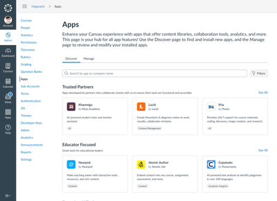 Screenshot of the Discover page in the new Canvas Apps experience