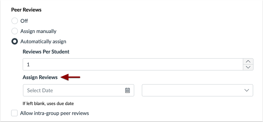 Peer Review Assign Reviews Text Update