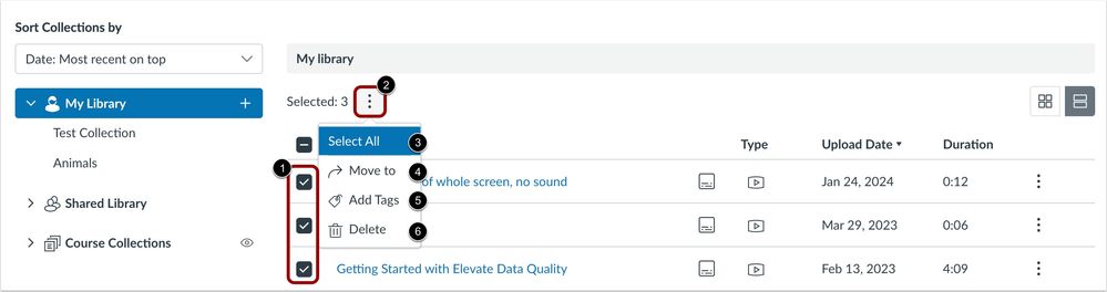 View Bulk Actions