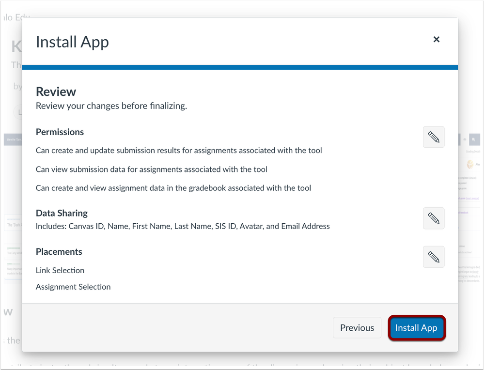 Install App Review Modal