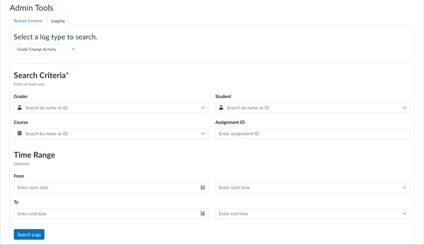 Search Criteria Fields
