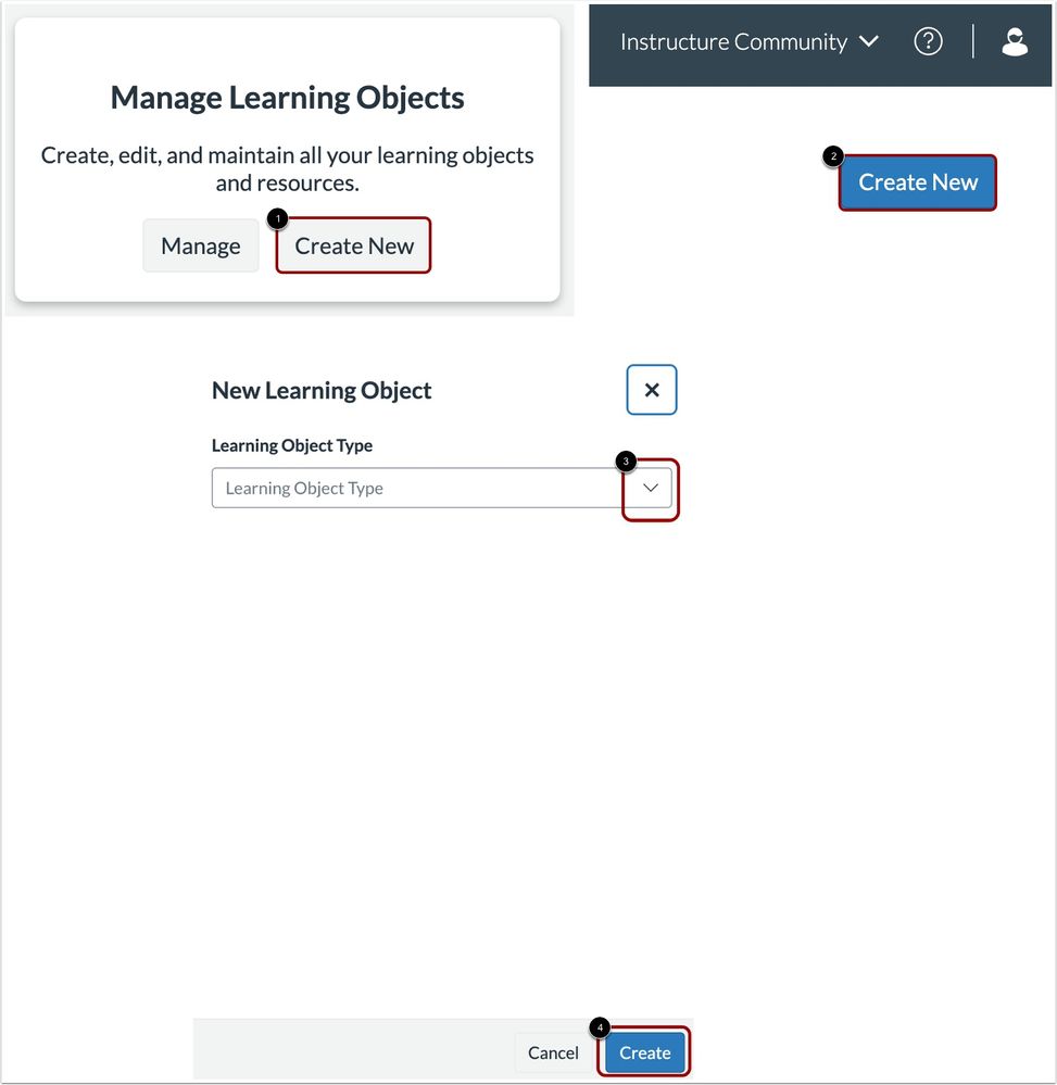 Create New Learning Objects