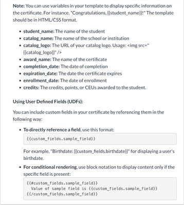 View Custom User Defined Fields (UDFs)